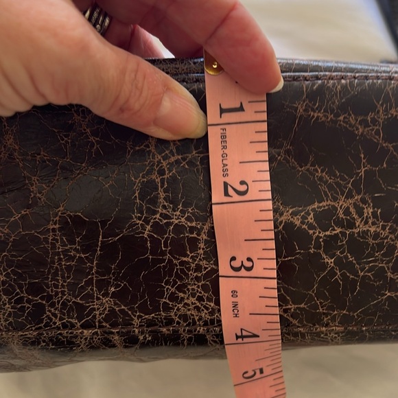 Nino Bossi Distressed Brown Leather Hobo Bag - Picture 9 of 9